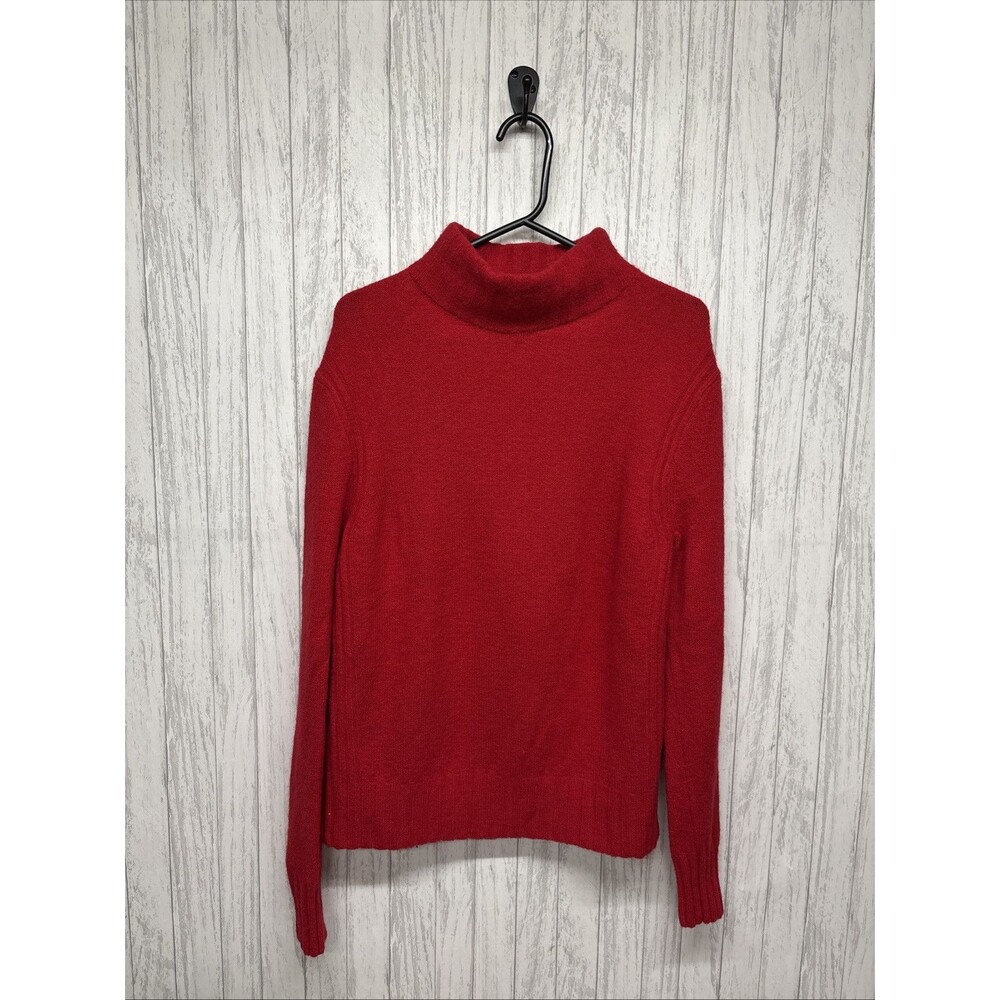 Womens Size M J.Crew Wool Alpaca Blend Sweater Red EUC